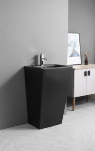 black matte pedestal sink1