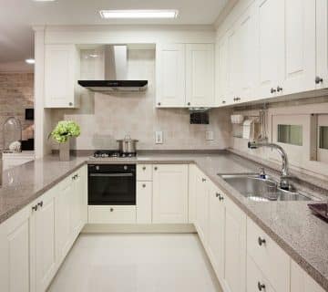 طراحی کابین اشپزخانه با کوارتز