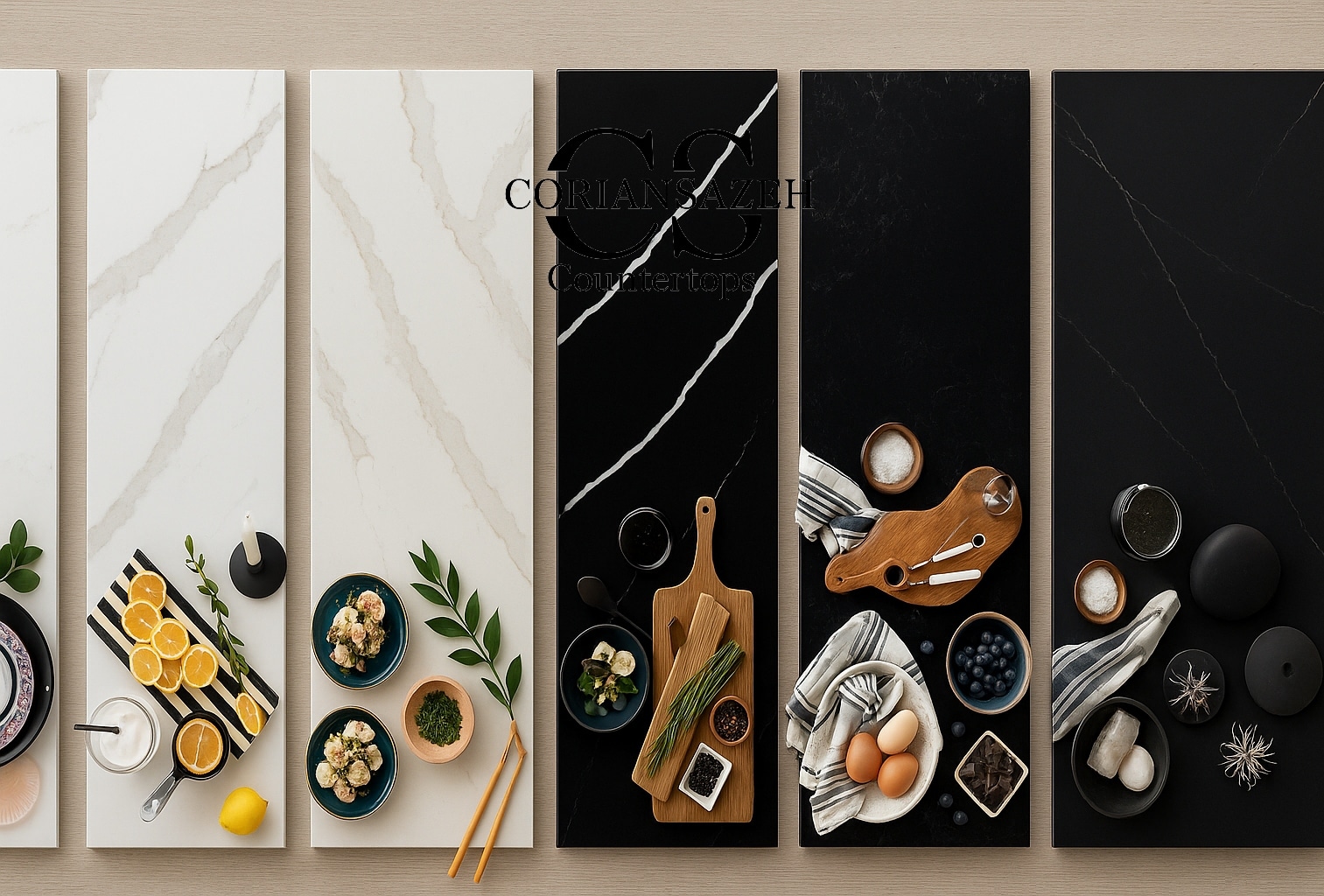 صفحه کابینت کوارتز اصفهان رگه دار