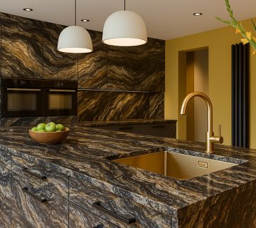 سنگ روی کابینت