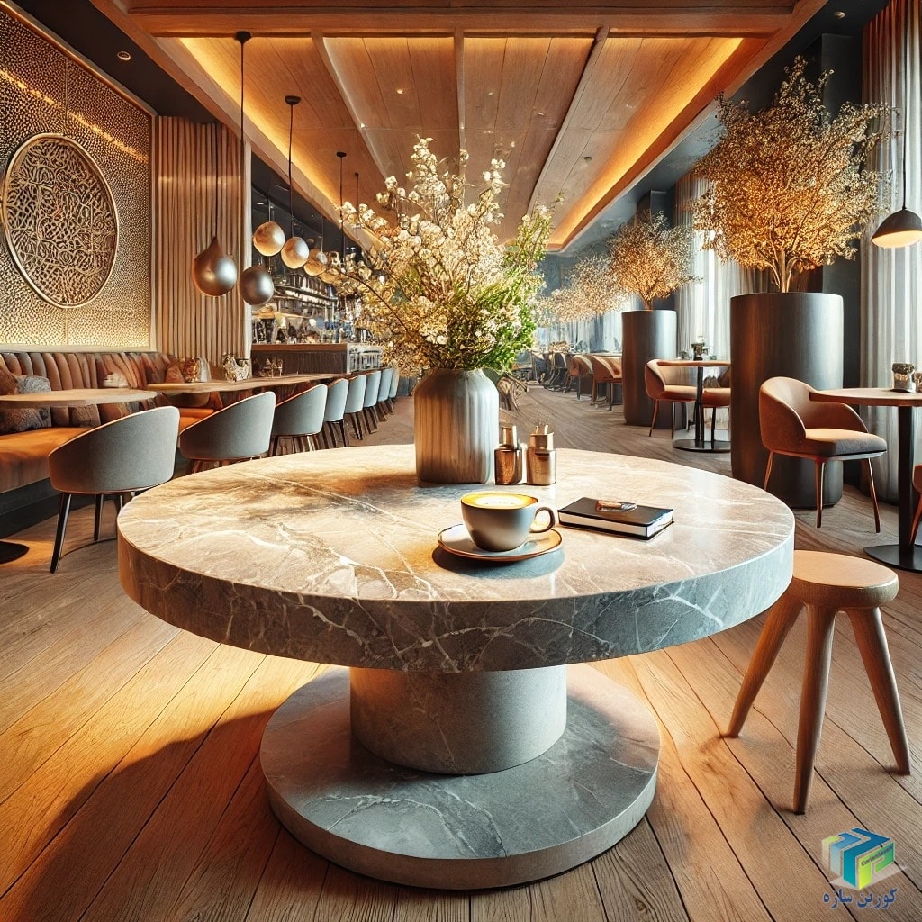 متریال تشکیل دهنده سنگ رویه میز کافی شاپ