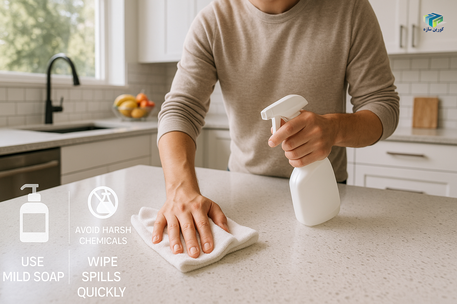 نگهداری از سنگ‌ کوارتز